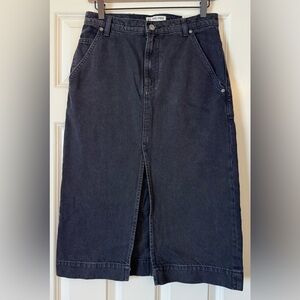 NWOT Free People We the Free Wild Roses Midi Skirt Black Size 27